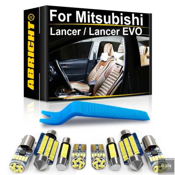並行輸入品 三菱ランサー8 9 ランサーエボリューション EVO 2002 2010 2012 2013 2015-17 用車内LEDライト Canbus アク