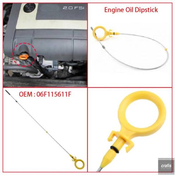 並行輸入品 06F115611F カーパーツ アウディ TT TTS クーペ ロードスター 8J 2.0T 2007-2014 車用エンジンオイルレベルゲージ 