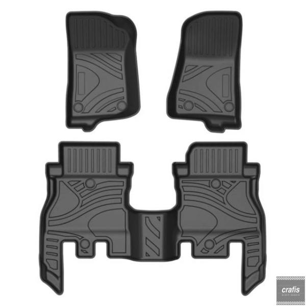 並行輸入品 ジープ ラングラー JL 2018-2024 用 3D TPE フロアマット ラバーフロアマット 防水カーペット 滑り止めカーマット パーツ 部品