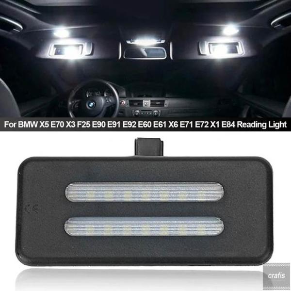 並行輸入品 省エネ型車内LEDサンバイザーバニティミラーランプ BMW X5 E70 X3 F25 E90 E91 E92 E60 E66 E71 部品 パーツ
