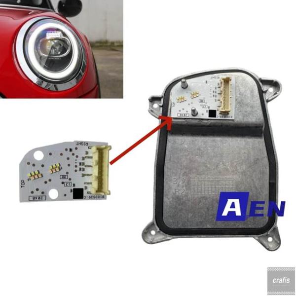 並行輸入品 ホワイト DRL ボード 2020 2021 ミニ クーパー F55 F56 F57 クラブマン F54 LCI LED ヘッドライト デイタイム 