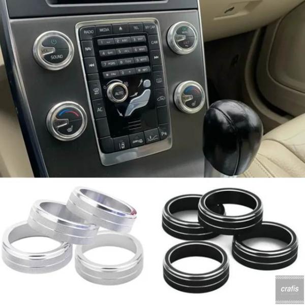 並行輸入品 ボルボ S60 V60 XC60 S60 V40 車用カーエアコンオーディオボリュームブ装飾リングトリムカバー