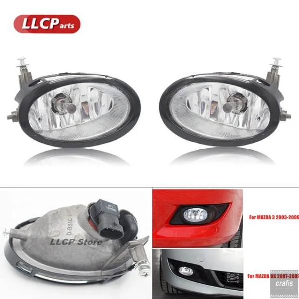 並行輸入品 フロントバンパーフォグランプガラスレンズマツダ3アクセラM3 BK 2003-2010 1.6L 防曇ランプ フォグランプ フォグライト