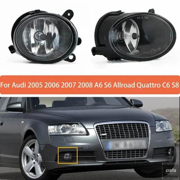 並行輸入品 フォグランプアセンブリバルブアウディ 2005 2006-2008 A6 S6 Allroad Quattro C6 S8 フロントバンパーフォグラ
