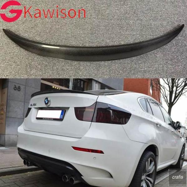 並行輸入品 BMW X6 E71 スポイラー カーボンスポイラー X6 20081101 2012 2013 リアトランクウィング パフォーマンススポイラー部品