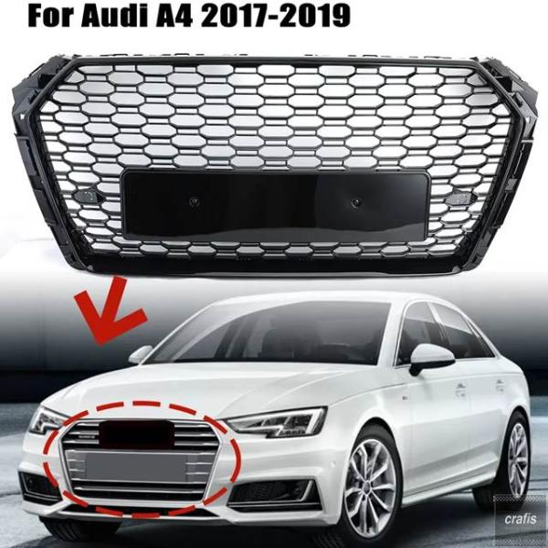 並行輸入品 アウディ A4 アバント S4 Sライン B9 2017 -2019 EU ハニカムグリル メッシュグリル 8W0853651 パーツ部品 パーツ 
