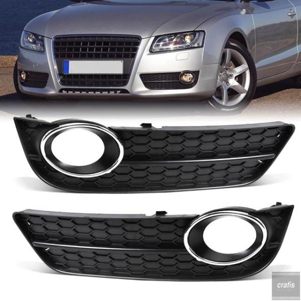 並行輸入品 アウディ A5 20081101 2012 フロントバンパーフォグランプグリルカバー 8T0807681 8T0807682部品 パーツ アクセサリ