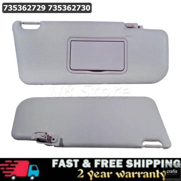 並行輸入品 フィアット パンダ MK2 2003-2011 サンバイザー 左側右側 ミラーとポケット 735362729 735362730部品 パーツ アクセ
