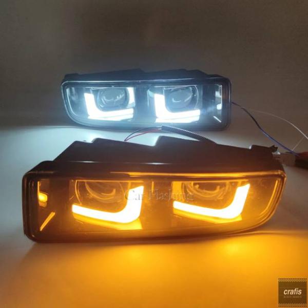 並行輸入品 レクサス LX470 CYGNUS 1998-2007 用カー DRL LED ウィンカー デイタイム  デイライト フロント バンパー フォグ ラ