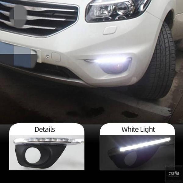 並行輸入品 ルノー コレオス 2011 - 14 用 点滅式 2個 DRL LED デイタイム  ハザード  フォグランプ カーアクセサリーパーツ 部品 アクセ