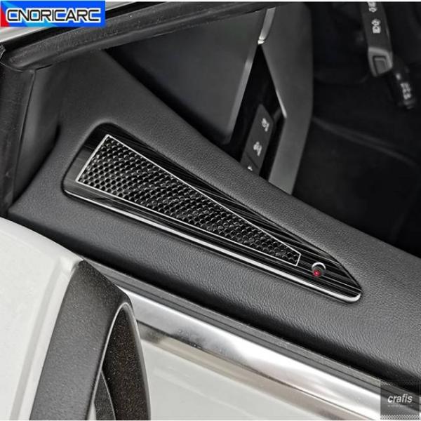 並行輸入品 アウディ A3 8Y 2021 左ハンドル車用 カー スタイリング フロント ドア オーディオ スピーカー装飾カバー ステッカー トリム ステンレス