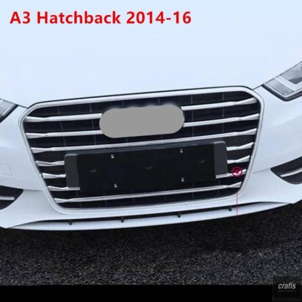 並行輸入品 アウディA3 8Vセダンハッチバックスポーツバック（2014-16年式用フロントグリル装飾カバートリムストリップ1セットパーツ 部品 アクセサリー
