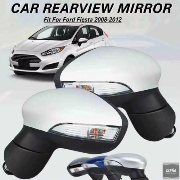 並行輸入品 フォード フィエスタ Mk7 2008-2012 用電動サイドドアミラーヒーター折りたたみミラーガラス製ウィンカーライトパーツ 部品 アクセサリー