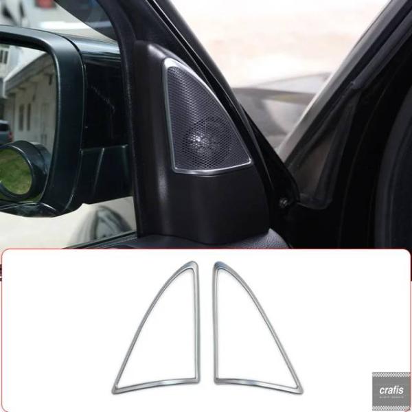 並行輸入品 ランドローバー ディスカバリー4 LR4 2009-2016用 カーアクセサリー ABSクローム オーディオスピーカーフレームトリム 2個セットパー