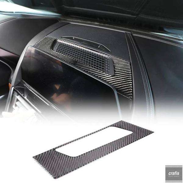 並行輸入品 BMW 8シリーズ G14 G15 G16 2019-2023用 ソフトカーボン ダッシュボードスピーカーフレームカバーステッカートリム 車内アクセ
