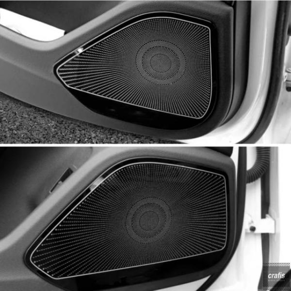 並行輸入品 アウディ A4 B9 A5 2017-2022 インテリアスタイリング ドアスピーカー オーディオラウドスピーカー装飾カバートリム パーツ 部品 ア