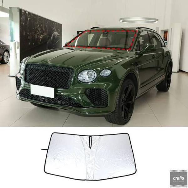 並行輸入品 ベントレー ベンテイガ 2017-2024用 アルミ箔シルバーテープ 車用フロントガラスサンシェードカバー 紫外線防止インテリアアクセサリーパーツ 