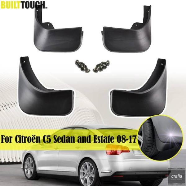 並行輸入品 シトロエン C5 セダン エステート 2008-2017 用マッドフラップセット マッドフラップ  マッドフラップ マッドガード フェンダー 200