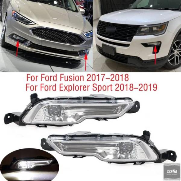 並行輸入品 フォード エクスプローラー スポーツ フュージョン モンデオ 2017 2018 2019 用フォグライト フォグランプ LED フロントバンパー 