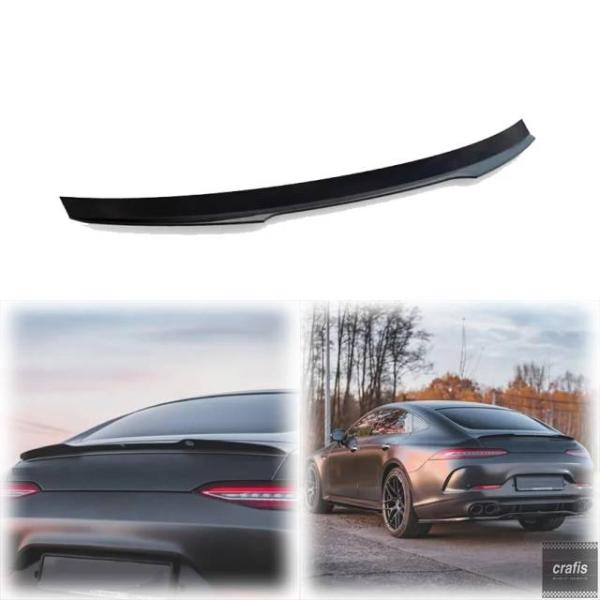 並行輸入品 2018年から2024年式メルセデスベンツ X290 AMG GT 4ドアクーペ用リアウィングリップスポイラーカバー（カーボン調パーツ 部品 アクセ