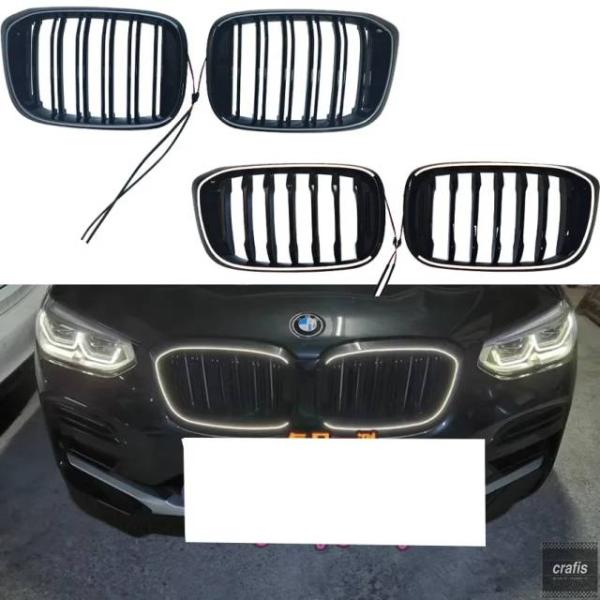 並行輸入品 BMW X3 G01用 2018〜2021年式 フロントキドニーグリル LEDライト グリル レーシンググリルパーツ 部品 アクセサリー