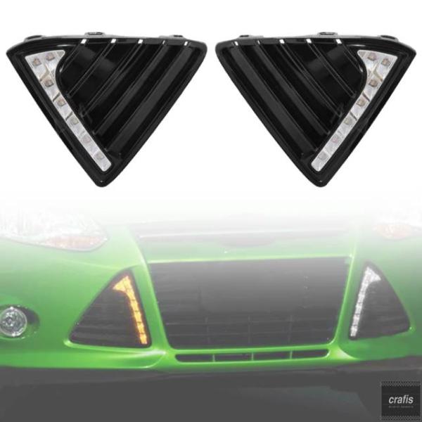 並行輸入品 フォード フォーカス 2012 2013 2014 用 DRL LED デイタイム  フォグランプ ウィンカー LED ライト 2個セット カーアク
