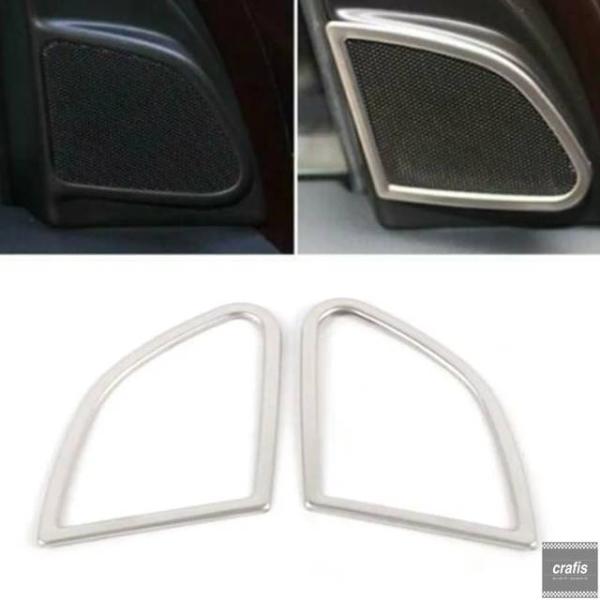 並行輸入品 ボルボ XC60 2009年12月1日〜2017年16月用製カー ドア オーディオ スピーカー カバー デコレーション トリム 2個セットパーツ 部