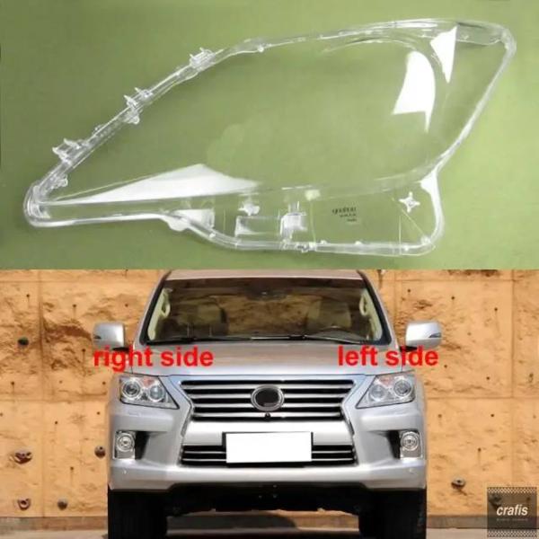 並行輸入品 レクサス LX570 2012 - 15 LED ヘッドライトカバー ヘッドランプ ランプシェル レンズ ランプシェード クリアシェード プレキシガ