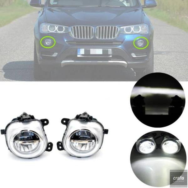 並行輸入品 BMW X3 F25 2014 - 16用フォグランプ フロントバンパーフォグランプ LEDバルブ 63177317251 63177317252パ