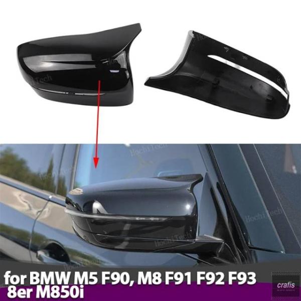 並行輸入品 BMW M5 F90 M8 F91 F92 F93 8シリーズ M850i 左ハンドル車専用 M5スタイル カバーキャップ カーボンブラック塗装パー