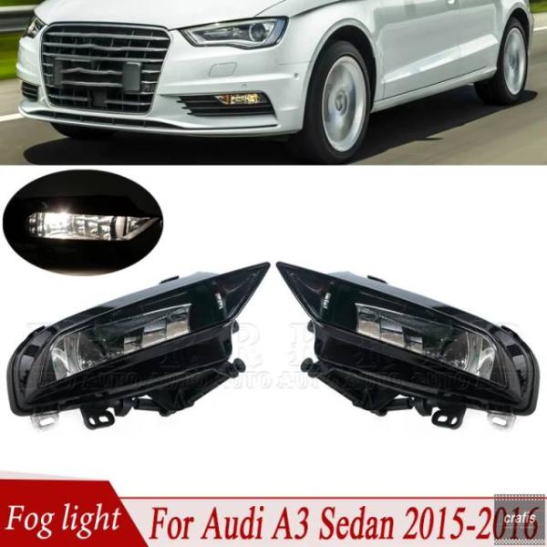 並行輸入品 アウディ A3 セダン 2015-2016 用フロントバンパーフォグランプ フォグライトアセンブリ ハロゲンバルブ フォグランプ フォグライト 8V