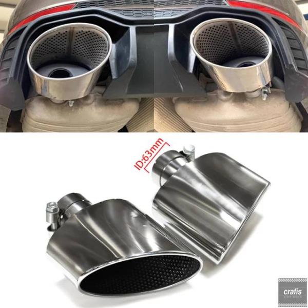 並行輸入品 アウディ A4 A5 A6 A7 用カーアクセサリー RS4 RS6 RS5 RS7 オーバル型エキゾーストマフラーテールパイプ排気システムパーツ 