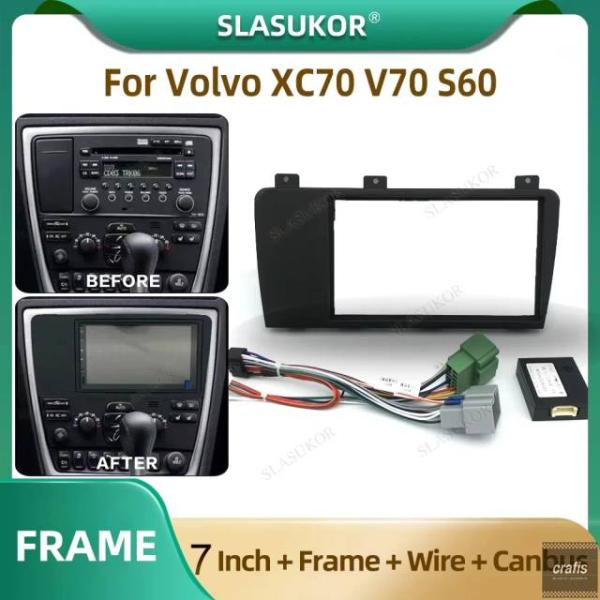 並行輸入品 ボルボ XC70 V70 S60 2004-2009 用 7 インチ カーラジオ フェイシア カーラジオ パネル プレーヤー オーディオ フレーム 