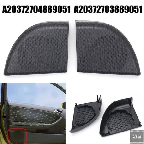 並行輸入品 メルセデスベンツ CL203 Cクラス クーペ用左右ドアスピーカーカバー（直接可能カーアクセサリーパーツ 部品 アクセサリー