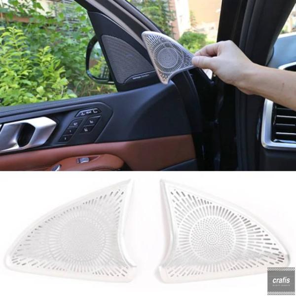 並行輸入品 BMW X5 G05 X7 G07 2019-2023用カーツイータースピーカーカバートリムステッカー（インテリアアクセサリーパーツ 部品 アクセサ
