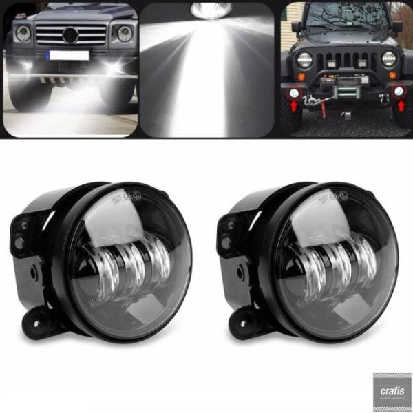 並行輸入品 2007-2017年式ジープパトリオット用バンパーLEDフォグランプ パッシングランプ デイタイムランニングライト エンジェルアイ（左右セットパーツ