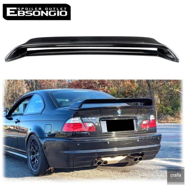 並行輸入品 BMW E46 クーペ セダン M3 2ドア 1998〜2006年式用 リアトランクスポイラーウィング ABS スポイラー プライマー＆ラッカー ト