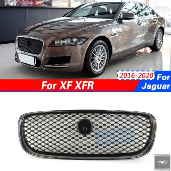 並行輸入品 ジャガー XF XFR 2016 - 2019 2020 用フロントバンパーアッパーグリルメッシュグリル（カーアクセサリーミディアムネットパーツ 部
