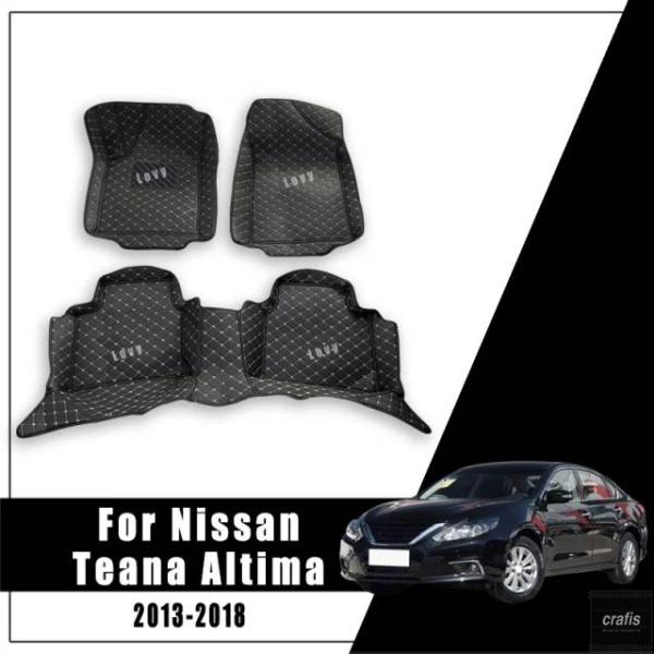 並行輸入品 日産ティアナ アルティマ L33 2016 - 18 2013 - 15 用カーフロアマット 車内カーペット ダッシュ フットパッド アクセサリー 