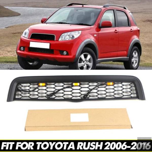 並行輸入品 フロントグリル（ライト2006-2016年式トヨタ ラッシュ用 ハニカムスタイルグリルパーツ 部品 アクセサリー
