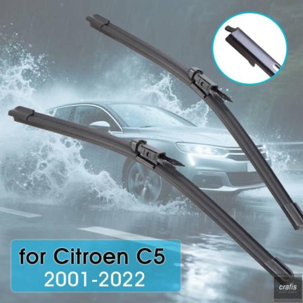 並行輸入品 シトロエン C5 ワゴン セダン X7) RD TD エアクロス C84 2001-2022 用 フロント ワイパー ガラス用 オート ブレード パ