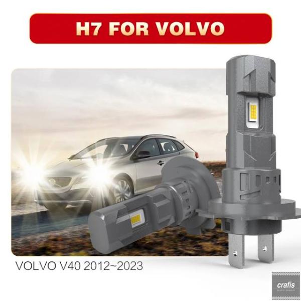 並行輸入品 AUHSSAN 2個 H7 LED ヘッドライト Canbus 車用バルブ 6000K ホワイト フォグライト モトダイオードランプ 12V 55W