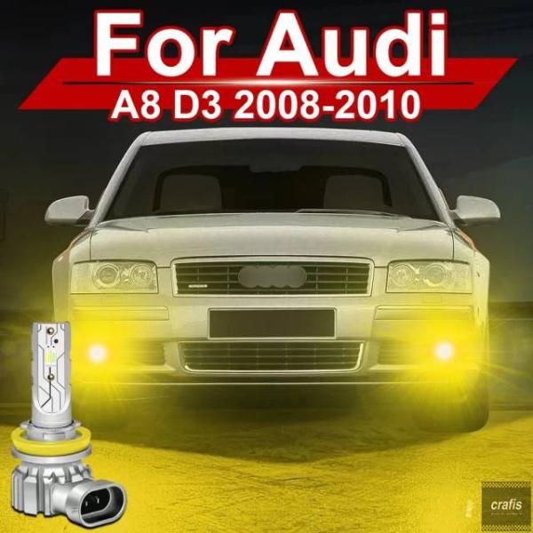 並行輸入品 アウディ A8 D3 4E用 LEDフォグランプ デュアルカラー LEDフォグランプ 2008 2009 2010 A8 D3 アクセサリー ホワイ