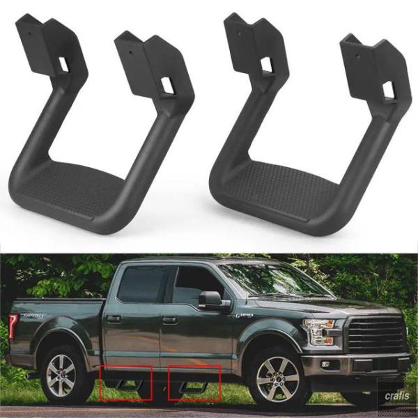 並行輸入品 ピックアップトラック用ランニングボードサイドステップ滑り止めペダルフォードF150トヨタタンドラシボレーシルバラードダッジラム対応  パーツ 部品