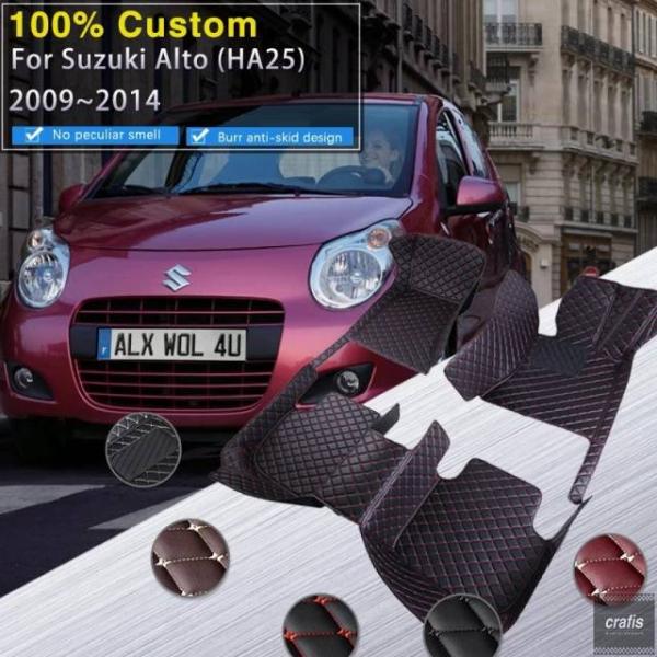 並行輸入品 スズキ アルトマツダ キャロル HA25 2009〜2014年モデル用カーマットレザーフロアマットカーペットパッドカーアクセサリー内装パーツ パ パ