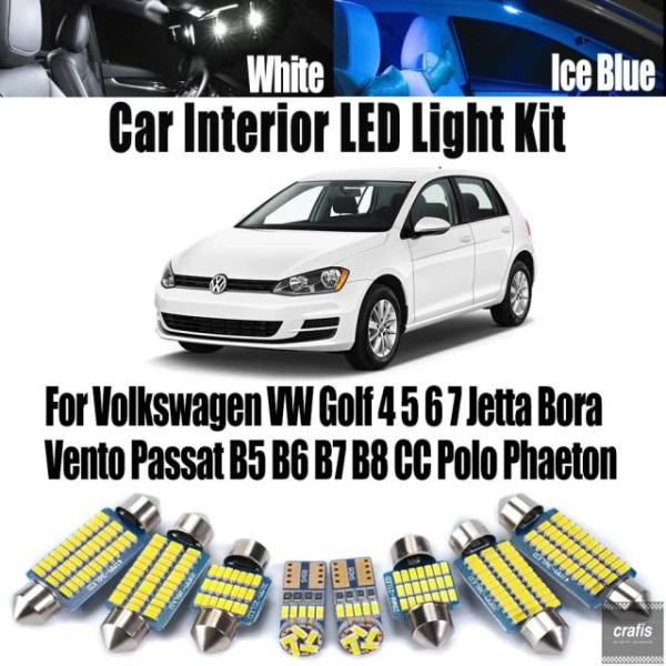 並行輸入品 フォルクスワーゲン VW ゴルフ 4 5 6 7 ジェッタ ボラ ヴェント パサート B5 B6 B7 B8 CC ポロ フェートン用 LED 車内