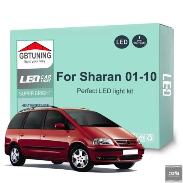 並行輸入品 VWフォルクスワーゲン シャラン 7M 2001-38961 2010 車用 13個 Canbus LED インテリアライトバルブキット 車内 トラ