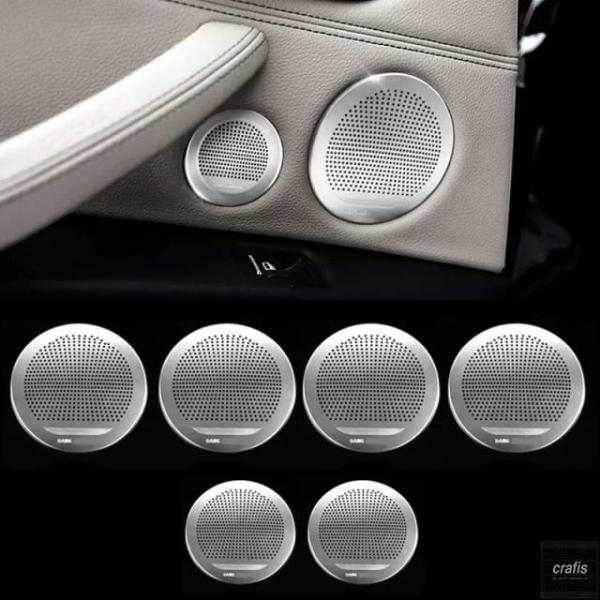 並行輸入品 BMW X5 X6 E70 E71用カー ドア オーディオ スピーカー装飾カバー ステッカー インテリアスタイリングアクセサリー パーツ 部品