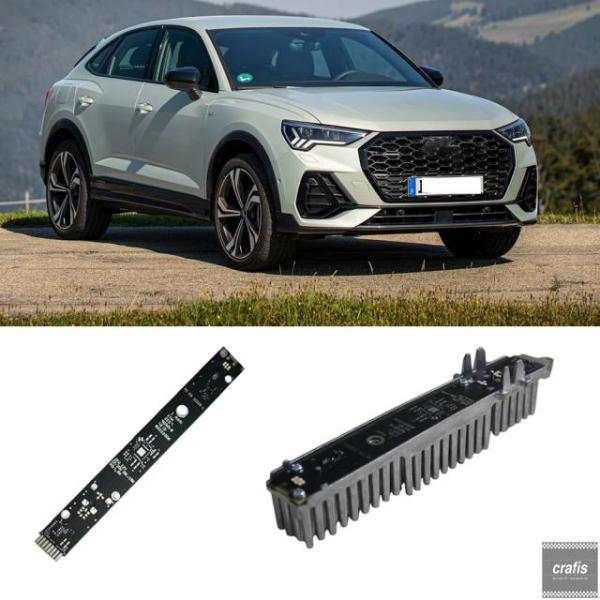 並行輸入品 アウディ Q3 スポーツバック 2019-2023用 LEDヘッドライト デイタイムランニングライトリペア ホワイトエンジェルアイ DRL OE# 