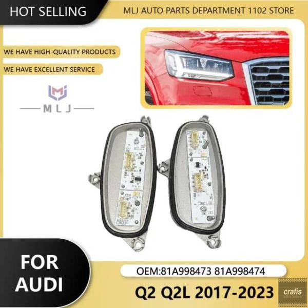 並行輸入品 アウディ Q2 Q2L 2017 - 20用フルヘッドライト DRL デイタイムランニングライトモジュール LEDライト OEM L81a99847
